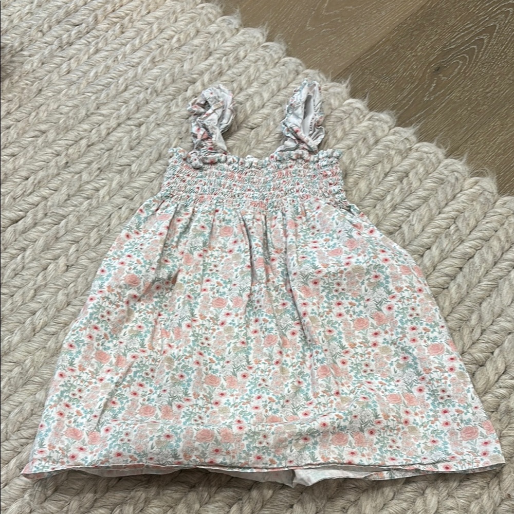 Floral Kids Dress in Pink and Green